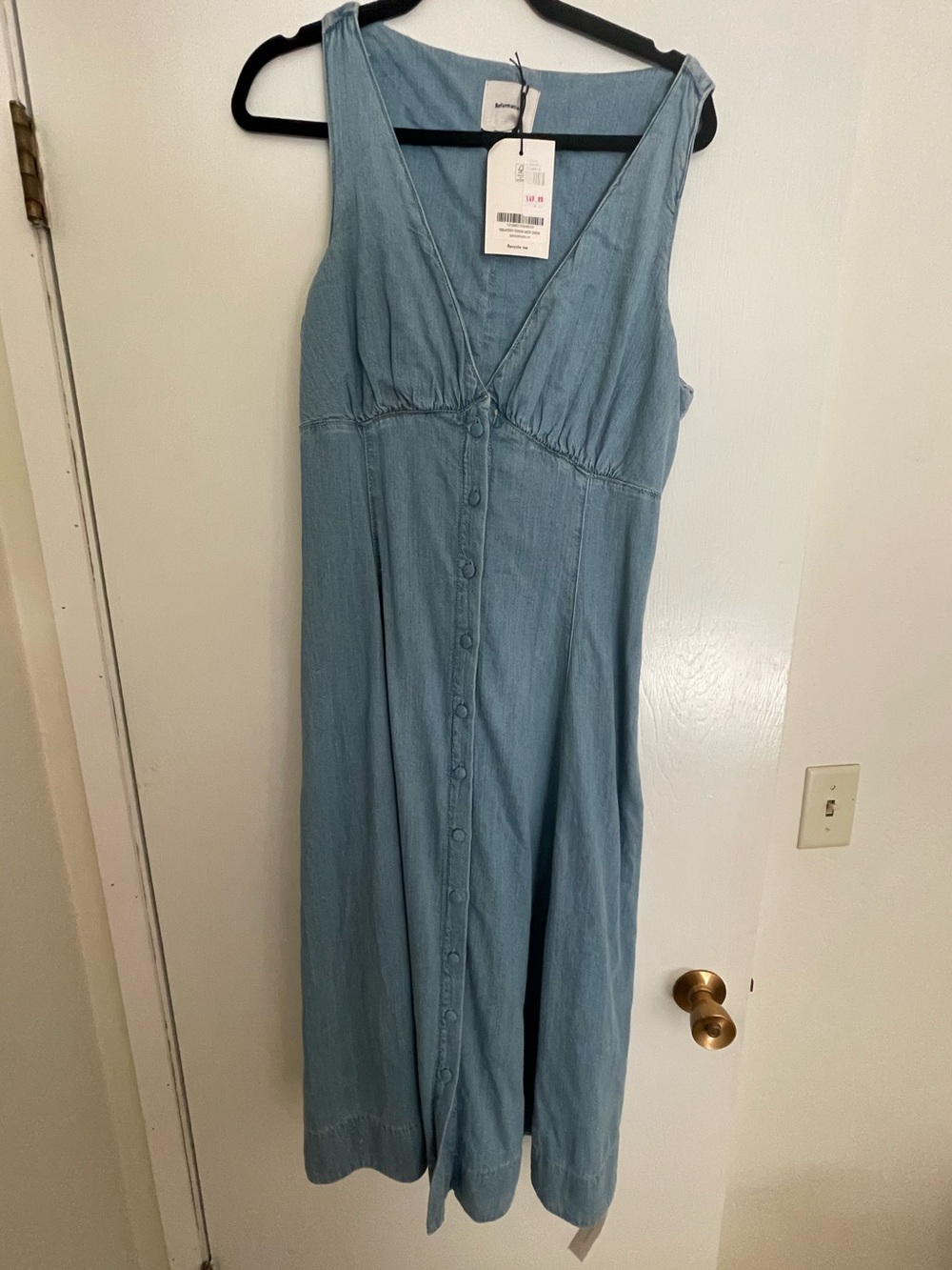 Reformation Sebastian Denim Midi Dress - Picture 4 of 11